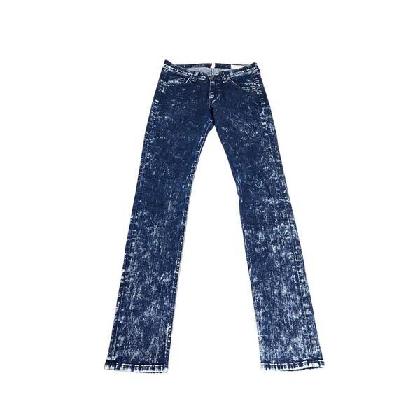 rag & bone Denim - Rag & Bone Speckled Tie-Dye Acid Wash Rivera Skinny Jeans Sz 25